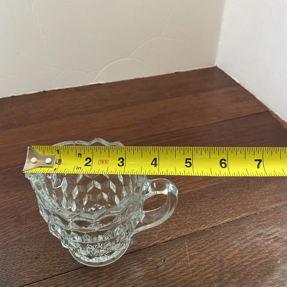 AMERICAN FOSTORIA Creamer Small Pitcher VINTAGE CRYSTAL - Picture 6 of 6